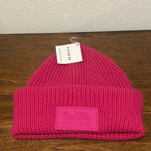 Coach Vibrant Pink Beanie